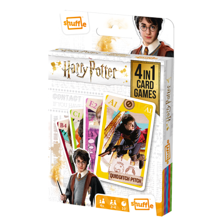Harry Potter - Shuffle - Jeux de cartes 4 en 1