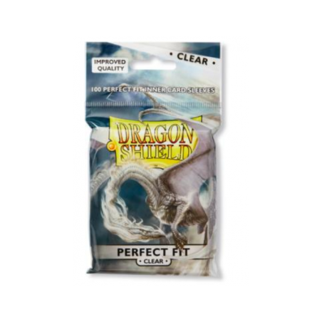 produit : Standard Perfect Fit Sleeves - Clear/Clear (100 Sleeves) marque : Dragon Shield