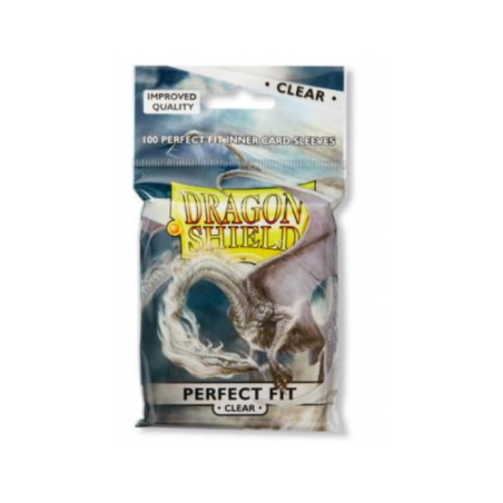 produit : Standard Perfect Fit Sleeves - Clear/Clear (100 Sleeves) marque : Dragon Shield produit : Standard Perfect Fit Sleeves - Clear/Clear (100 Sleeves) marque : Dragon Shield