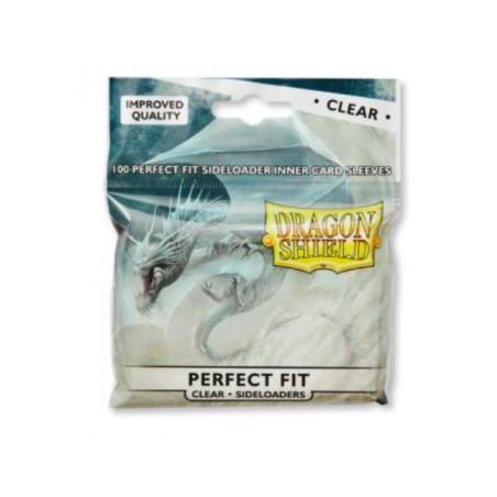 Dragon Shield Standard Perfect Fit Sideloading Sleeves - Clear/Clear (100 Sleeves)