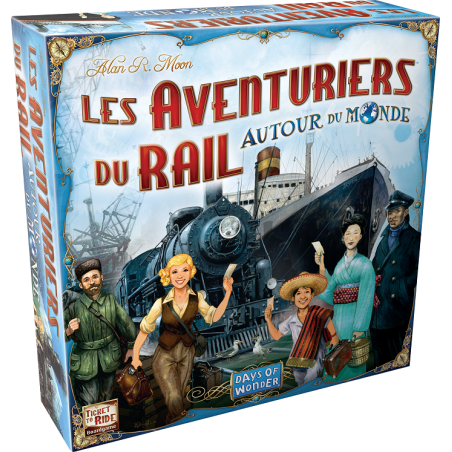 jeu : Les Aventuriers du Rail - Autour du Monde éditeur : Days of Wonder version française jeu : Les Aventuriers du Rail - Autour du Monde éditeur : Days of Wonder version française