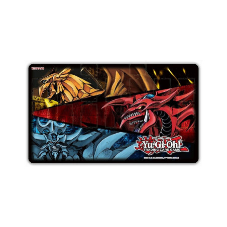 Playmat jcc/ tcg : YU-GI-OH! ( Slifer, Obelisk, & Ra ) Marque : Konami Playmat jcc/ tcg : YU-GI-OH! ( Slifer, Obelisk, & Ra ) Marque : Konami