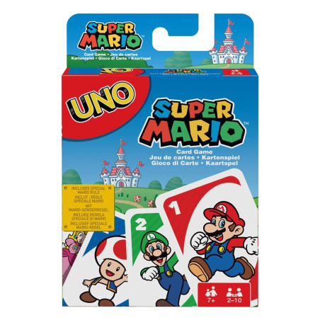 jeu : UNO - Super Mario jeu de cartes éditeur : Mattel Games version multilingue jeu : UNO - Super Mario jeu de cartes éditeur : Mattel Games version multilingue