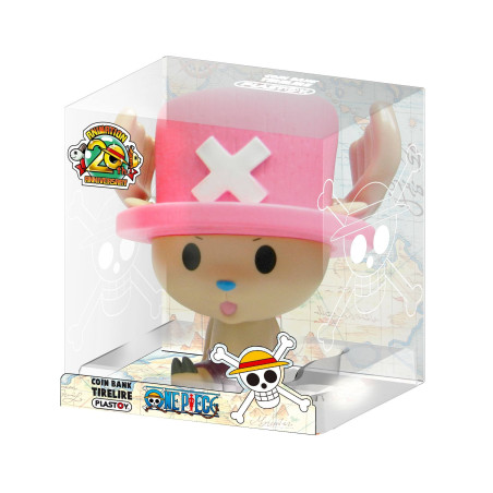 License : One Piece Produit : tirelire PVC Chopper 15 cm Marque : Plastoy License : One Piece Produit : tirelire PVC Chopper 15 cm Marque : Plastoy