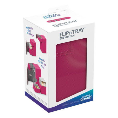 produit : boîte pour cartes Flip n Tray Deck Case 80+ taille standard XenoSkin rose marque : Ultimate Guard produit : boîte pour cartes Flip n Tray Deck Case 80+ taille standard XenoSkin rose marque : Ultimate Guard