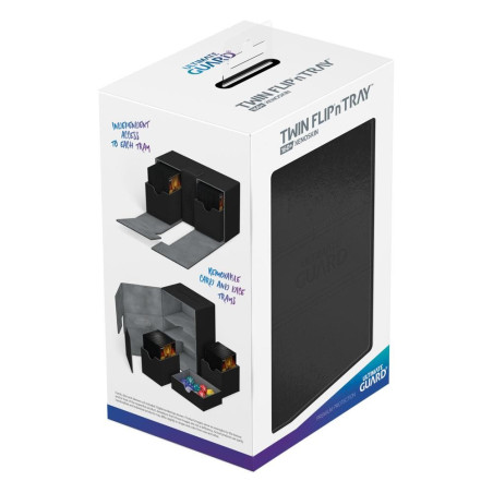 produit : boîte pour cartes Twin Flip n Tray Deck Case 160+ taille standard XenoSkin Noir marque : Ultimate Guard produit : boîte pour cartes Twin Flip n Tray Deck Case 160+ taille standard XenoSkin Noir marque : Ultimate Guard