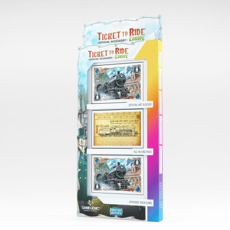 produit : Aventuriers du Rail Europe Sleeves 58x90 (168 pochettes ) éditeur : Gamegenic / Days of Wonder produit : Aventuriers du Rail Europe Sleeves 58x90 (168 pochettes ) éditeur : Gamegenic / Days of Wonder