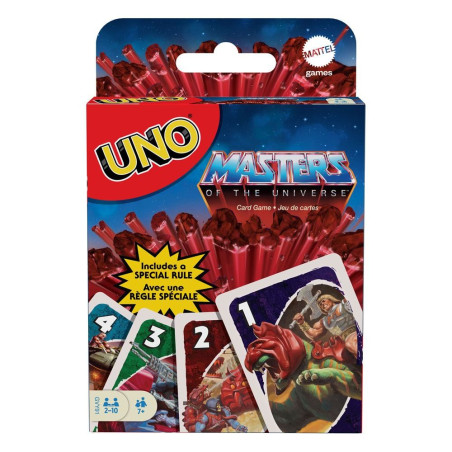 jeu : UNO - Masters of the Universe jeu de cartes éditeur : Mattel Games version multilingue jeu : UNO - Masters of the Universe jeu de cartes éditeur : Mattel Games version multilingue