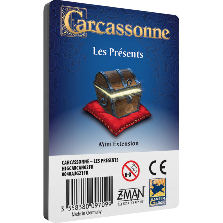 jeu : Carcassonne - Mini Ext. Les Présents éditeur : Z-Man Games version française jeu : Carcassonne - Mini Ext. Les Présents éditeur : Z-Man Games version française