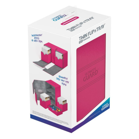 produit : boîte pour cartes Twin Flip n Tray Deck Case 160+ taille standard XenoSkin Rose marque : Ultimate Guard produit : boîte pour cartes Twin Flip n Tray Deck Case 160+ taille standard XenoSkin Rose marque : Ultimate Guard