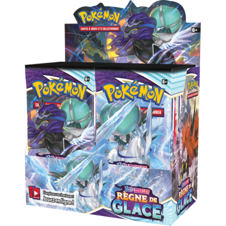 Pokémon produit : Règne de Glace (EB06) - Display 36 boosters FR éditeur : Pokémon Company International version française Pokémon produit : Règne de Glace (EB06) - Display 36 boosters FR éditeur : Pokémon Company International version française